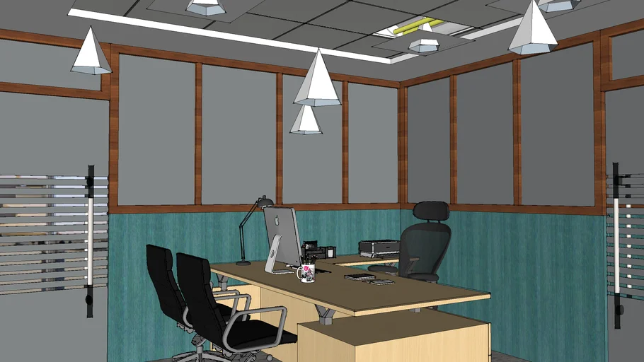 Director's room with perfect v ray setting