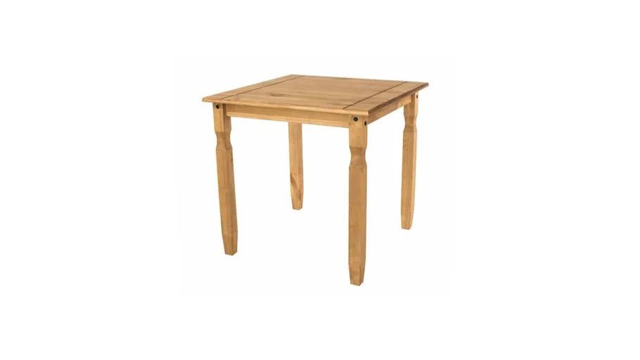 Mesa de Jantar Quadrada de Madeira Maciça Marrom Antique CRTB1 | Pense Dentro da Caixa