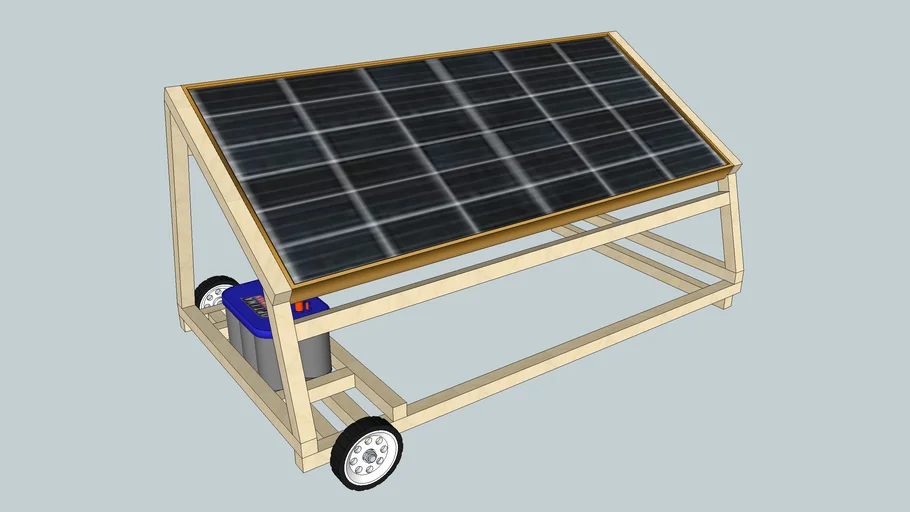 2x2 Lumber Solar Panel Cart