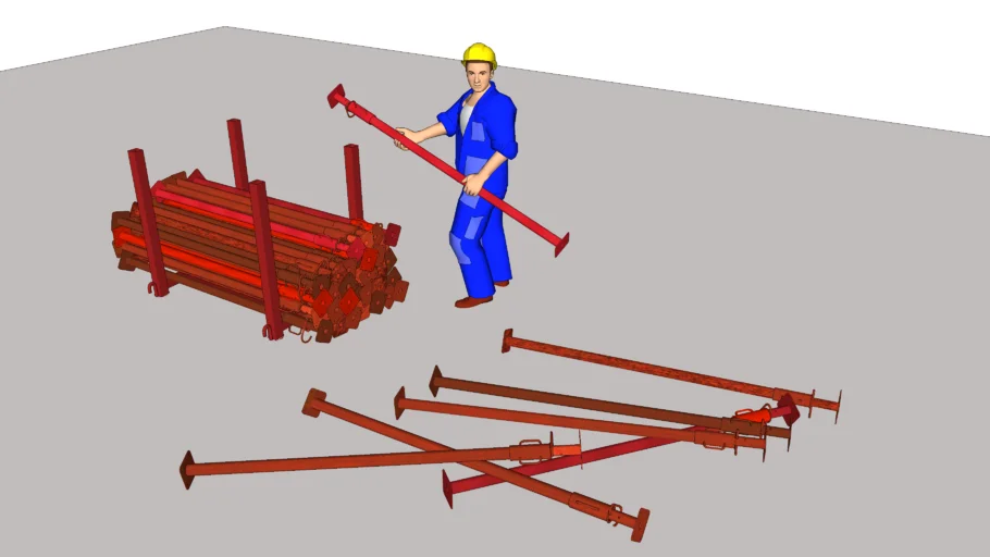 MAN AT WORK ORLANDINI MASSIMO METAL CONTAINER PROPS STORAGE