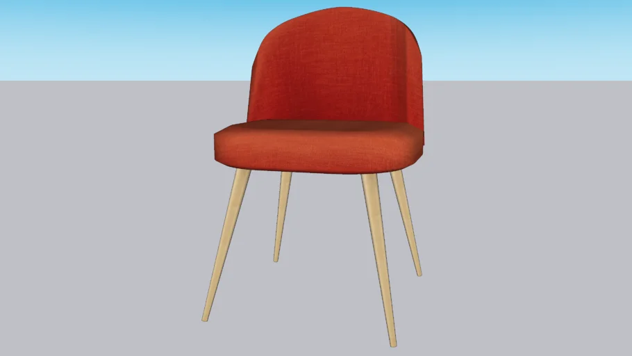 MAURICETTE, Chaise vintage en tissu et bouleau massif corail, Maisons du monde, ref: 155414, prix : 79,99 €