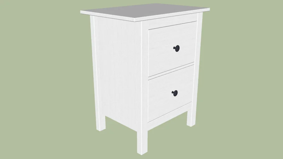 HEMNES chest of 2 drawers 54x38x66 cm in white stain