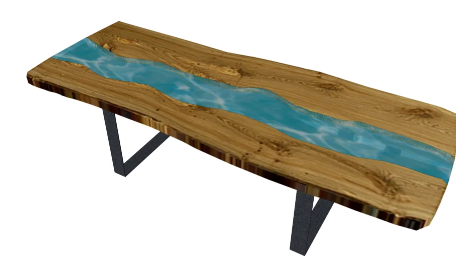 Resin wood table