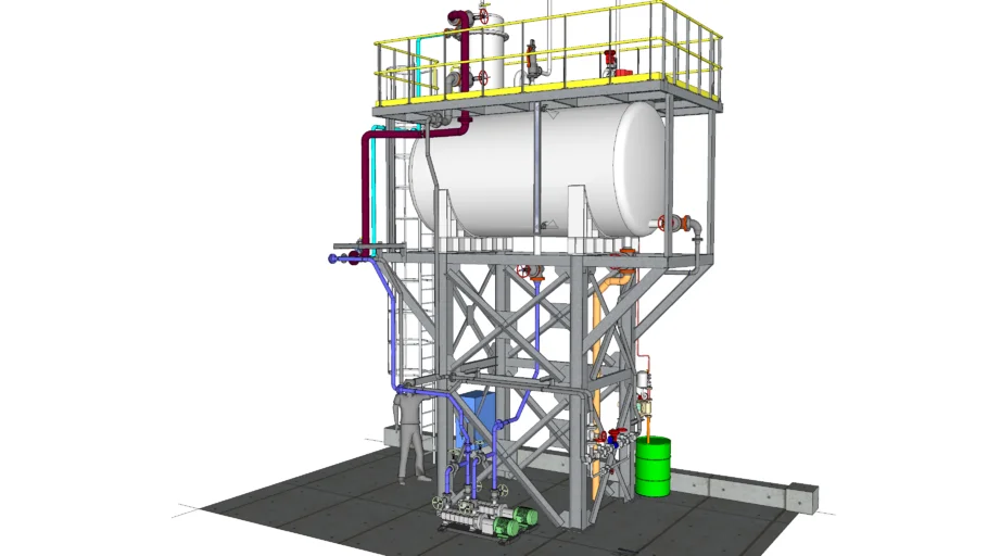 Bache alimentaire de chaufferie vapeur