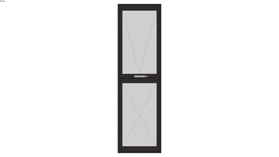 Ventana de proyección con fijo, de 60x240 cm