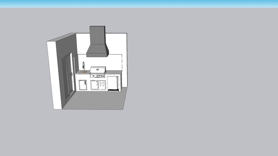 Basic 8ft Kitchen with 36' b/s | 3D Warehouse
