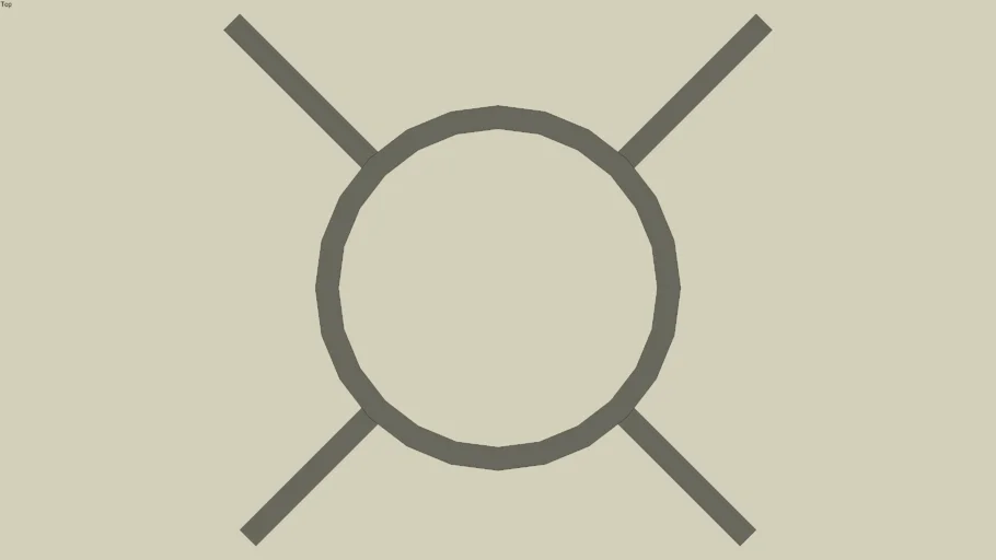 Ceiling Light Fixture Recessed 2D Floorplan Symbol