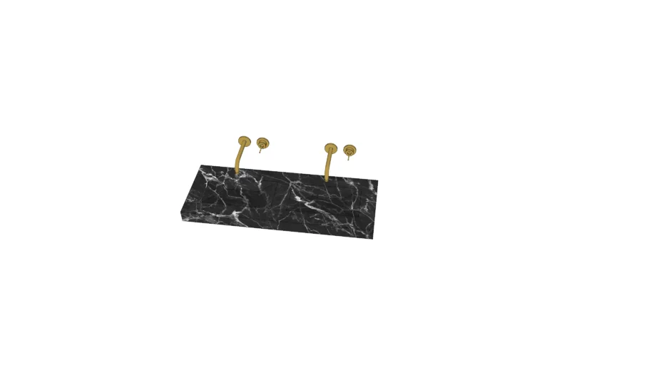 double vasque noir effet marbre