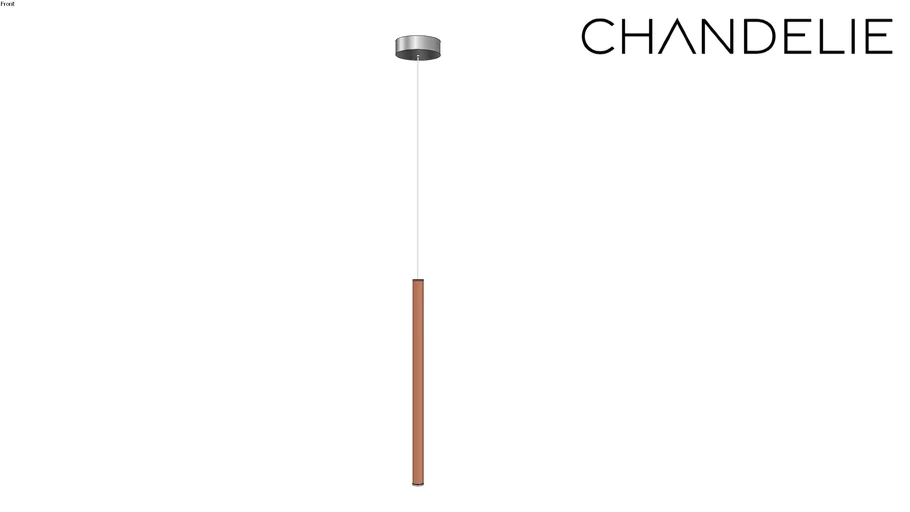 Pendente Canalis Led 1x3w 3000k Cobre Fio Transparente 1,8m