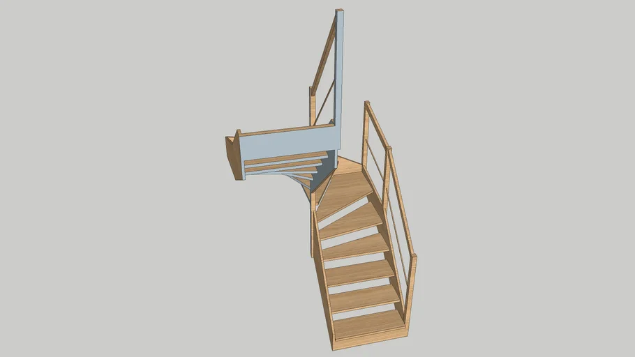 Escalier en U sans contre marche