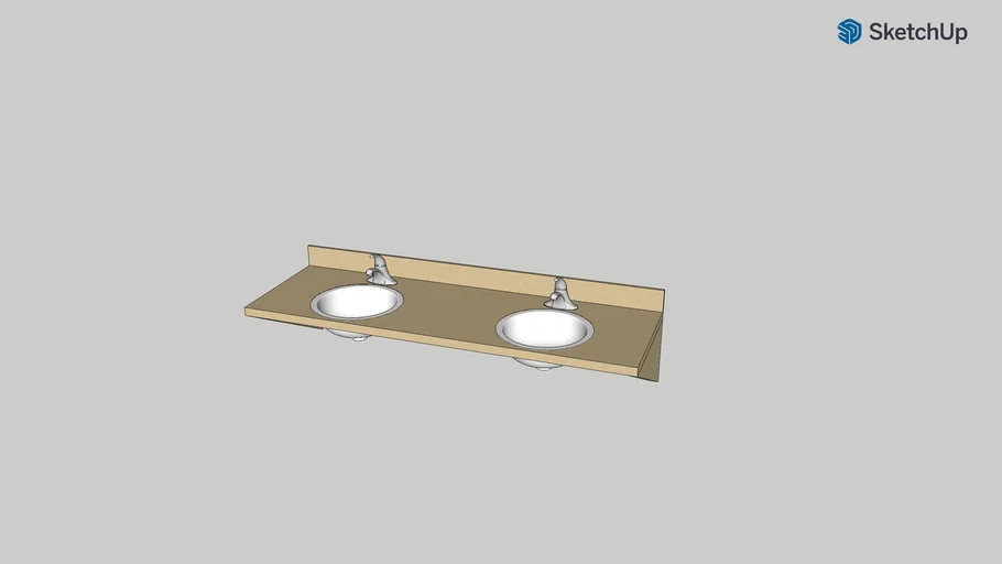 Sink Vanity w/integral sink bowls