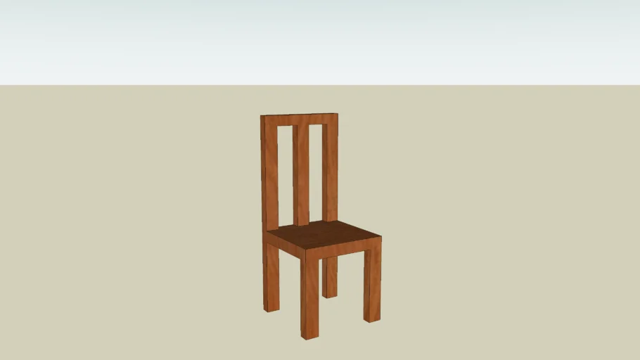 Simple wooden chair