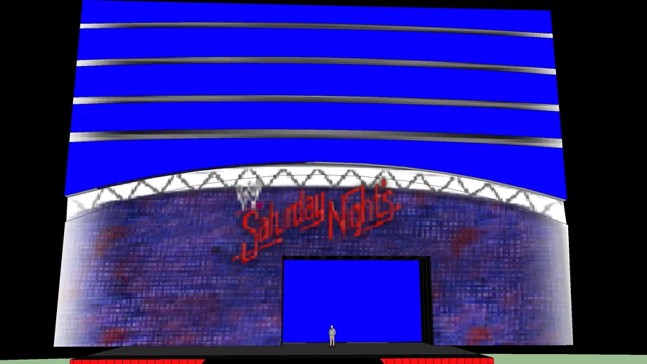 WWE Saturday Night's Main Event 2006 Stage Blue Screen (March)