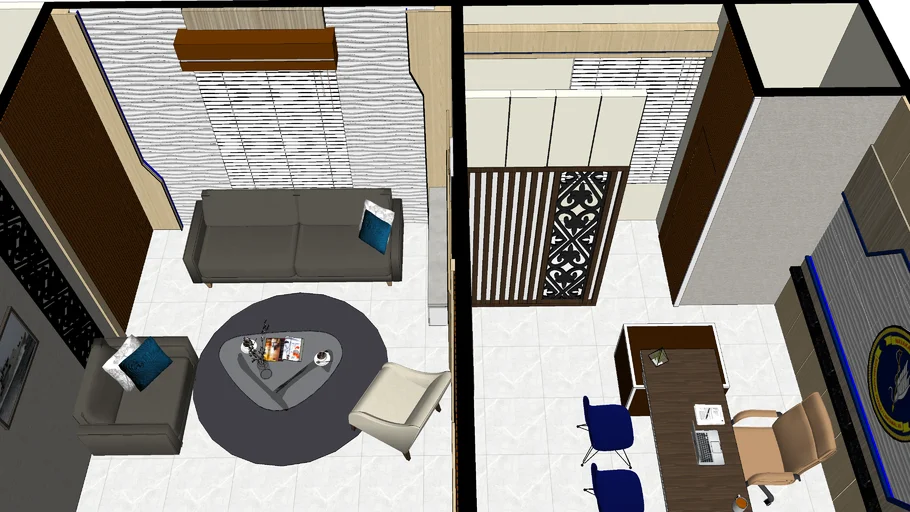 interior ruang kerja lantamal xii