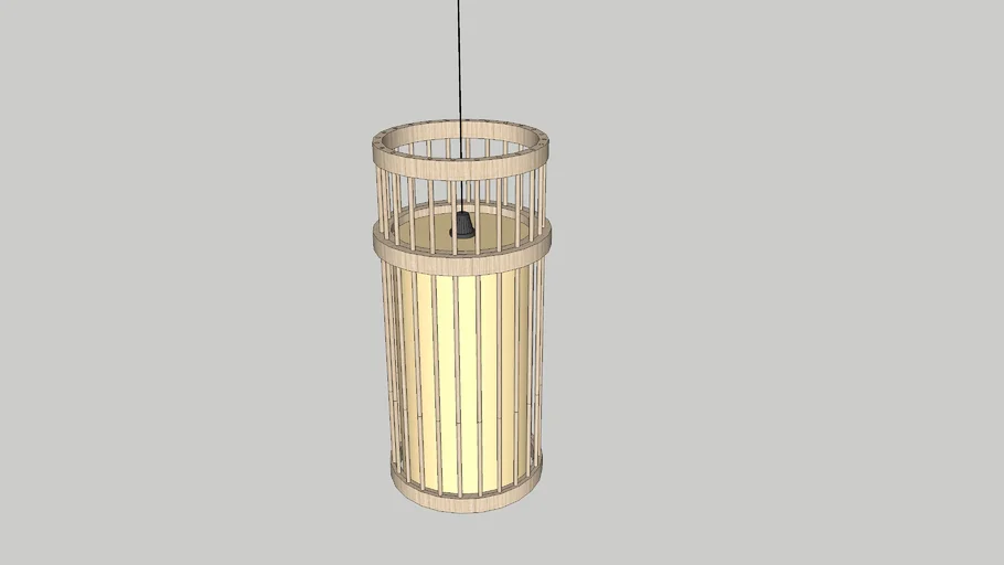 Hanging Lamp cylindrical Rattan