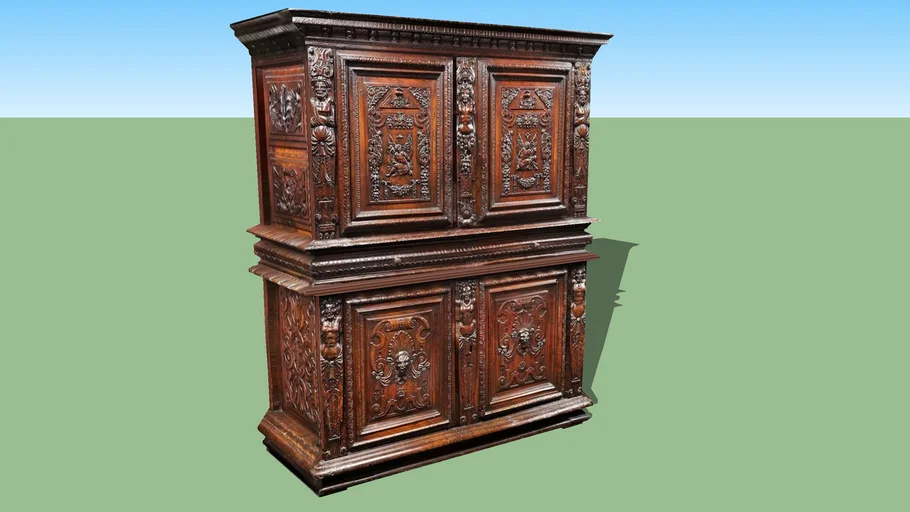 Antique 16th Century Cabinet Armoire 