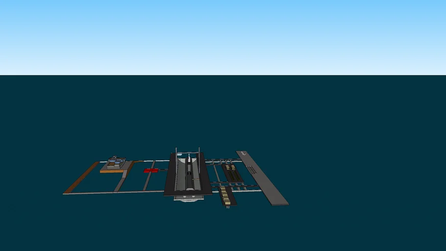 Submarine in Dry Dock in North Atlantic
