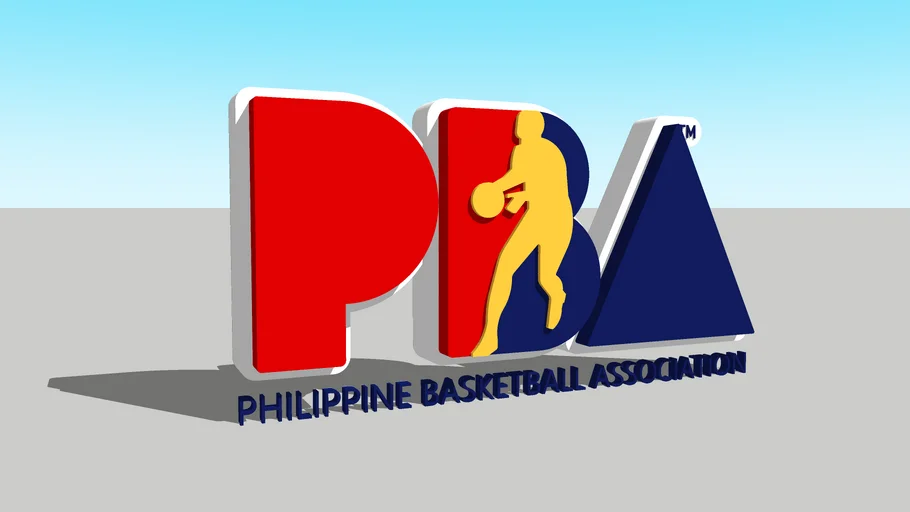 3D PBA LOGO (Philippine Basketball Association)