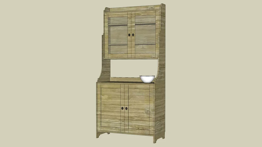 Ikea LEKSVIK buffet with top cabinet