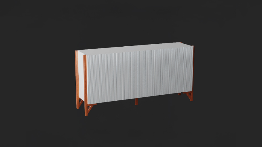 Buffet 3 Portas Decor Off-White/Amêndoa