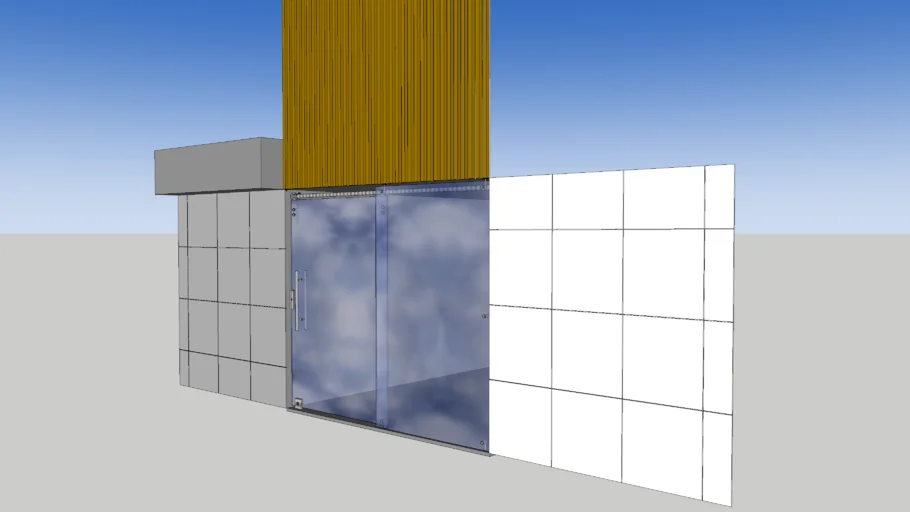 Puerta en vidrio templado sistema herradura