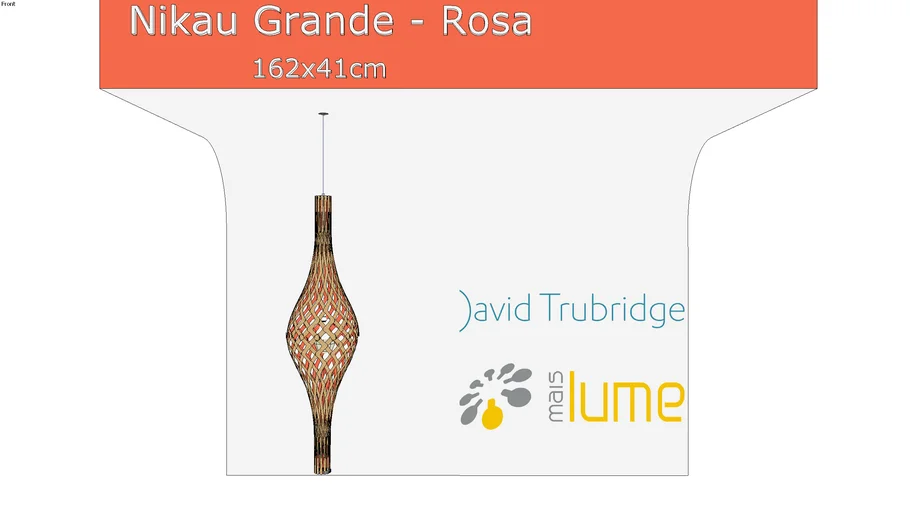 Luminária Pendente Nikau grande cor vermelho
