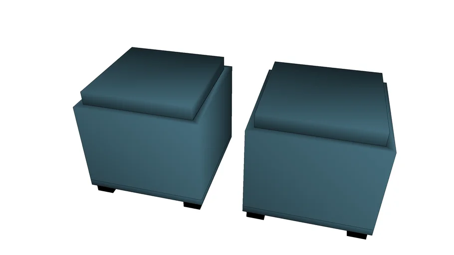 Crate & Barrel - Stow Leather Ottoman