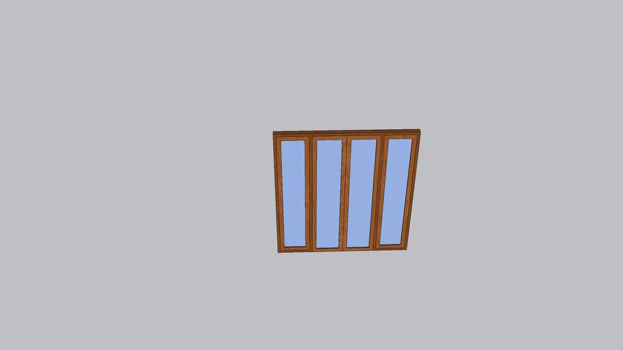 8'2" x 8'6" Double Door with sides casement window