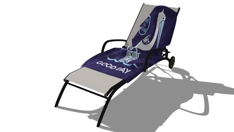 Pool Lounge Sunbed with Towel Var. 1