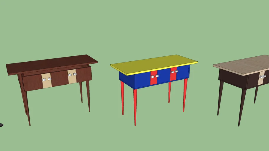 Mid-Century Storage Console | 3D Warehouse