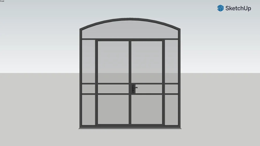 Glass Door with Arc