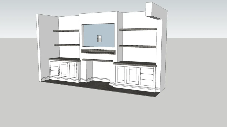 Alcove cabinets with floating shelves