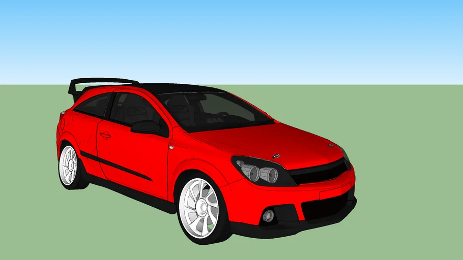 vauxhall / opel astra 2 door red modified