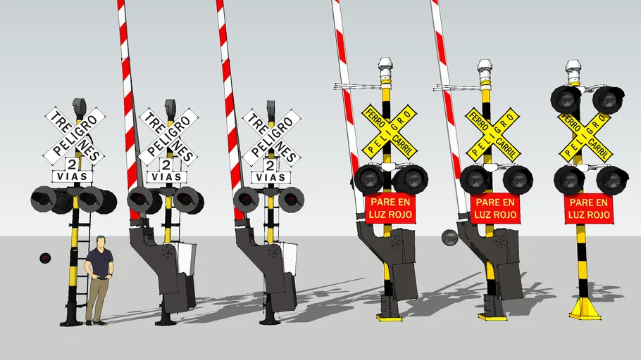 railway crossing off | 3D Warehouse