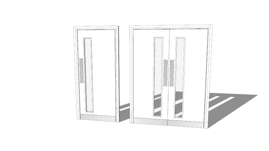 Single and Double doors - Office 1