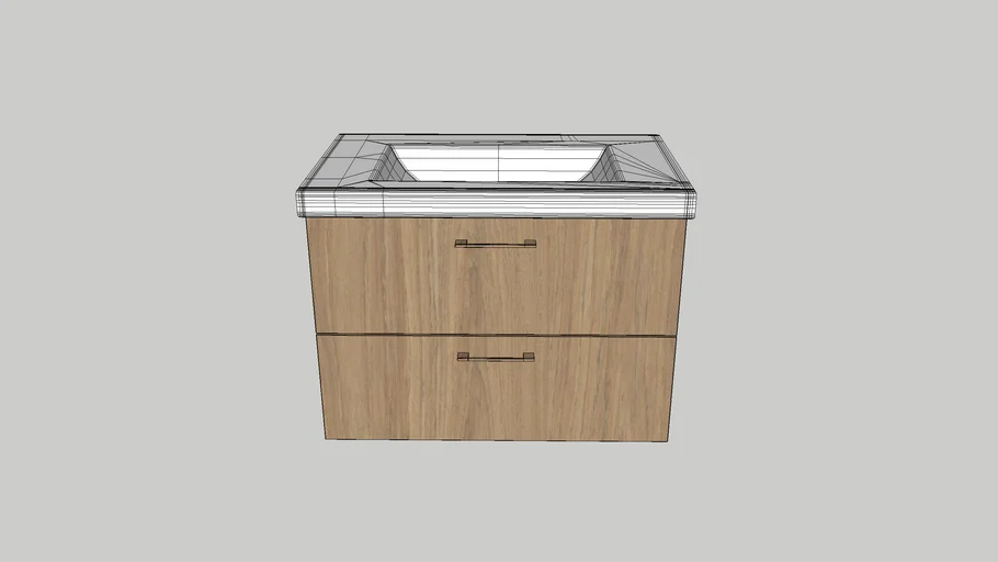 Reece 2304735 ADP Medina 750mm Wall Hung Vanity Unit 2 Drawers