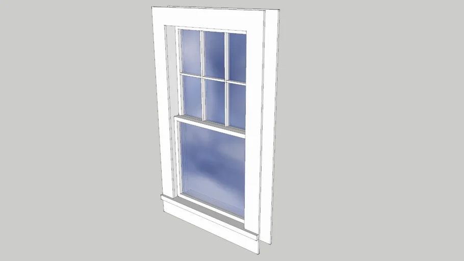 double hung window. fenetre simple guillotine | 3D Warehouse