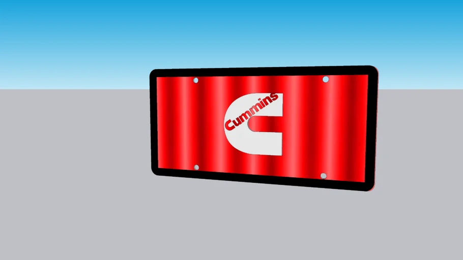 Cummins license plate cover (variant 1)