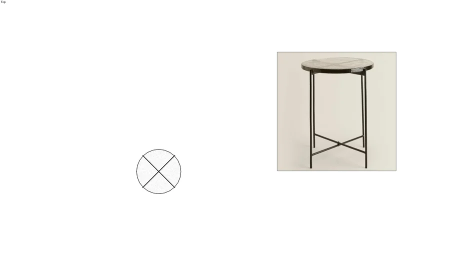 Mesa auxiliar de vidrio