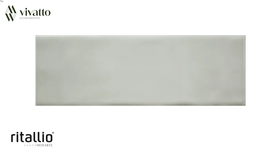 Tijolinho Aquarela Brick Gelo 7,7x23cm - Ritallio Cerâmica