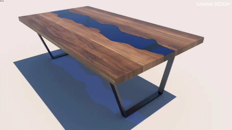 Wood and Epoxy Coffee Table