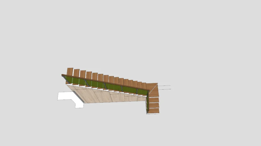 staircase with glass railing