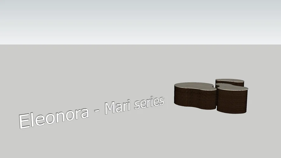 Eleonora - Coffee Table - Mari series (500x330x440/700x470x380/830x720x340mm)
