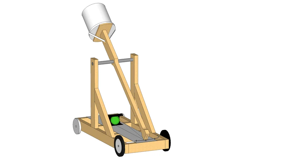 Tennis ball trebuchet