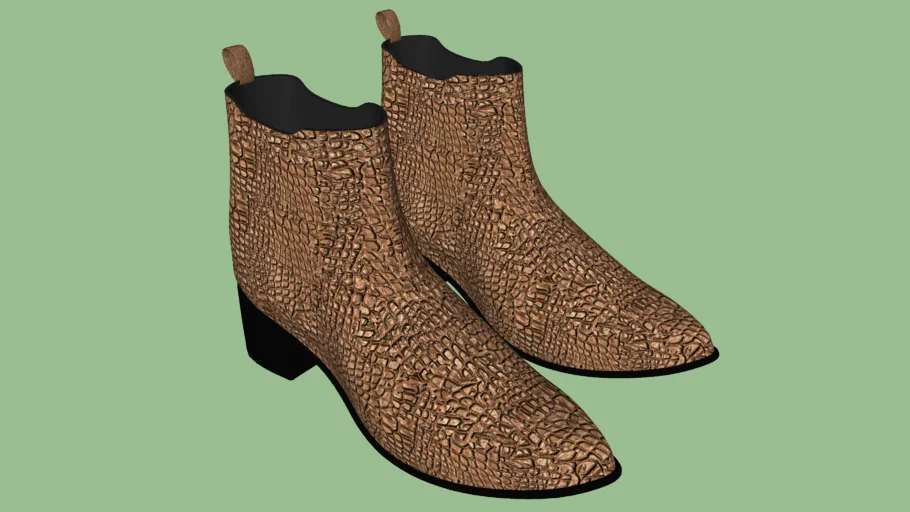 bota em couro de jacaré