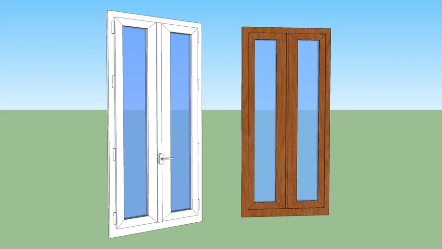 fenetre PVC bi-color double vitrage