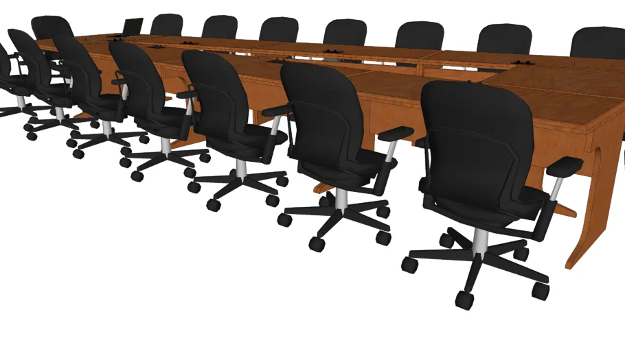 18' 10"  Open V Conference Table
