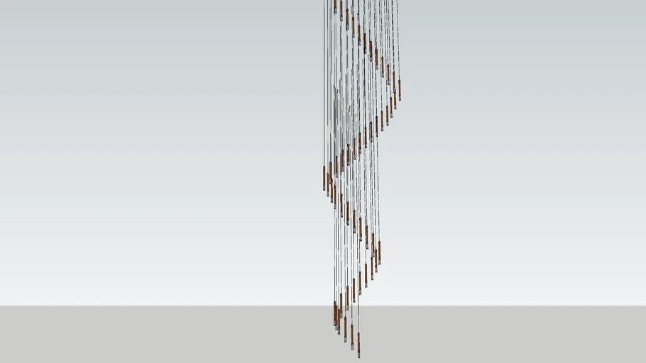 Wooden chandelier for stair case