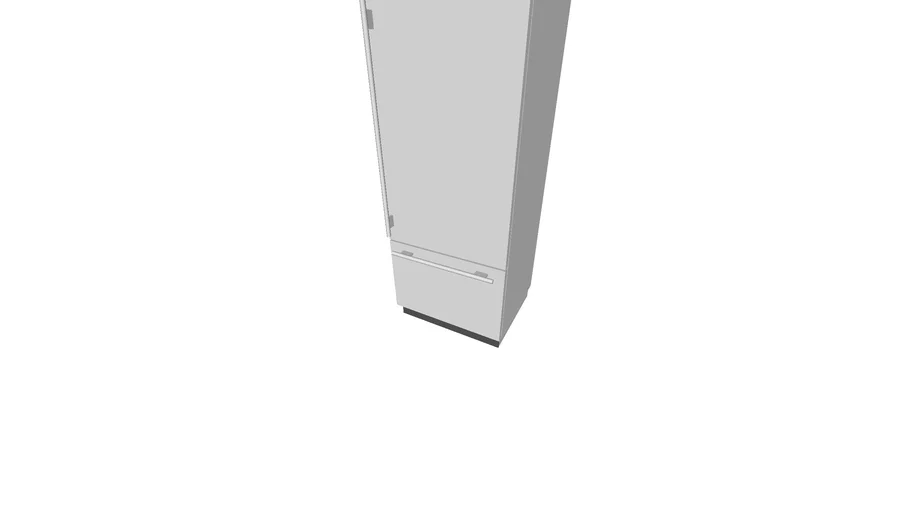 Sub-Zero BI-30U/S/PH-LH | 30" Built-In Over-and-Under Refrigerator/Freezer - Stainless Steel - Professional Handle - Left Hinge