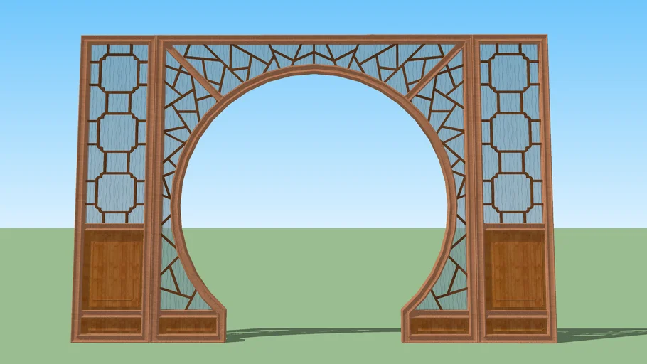 Chinese style partition window-lattice/screen